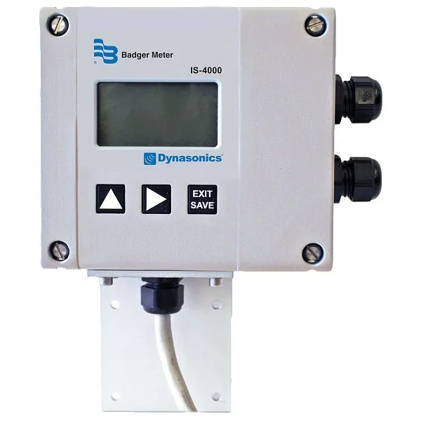 Badger Meter Dynasonics IS-4000: medidor de flujo en canal abierto con sensor ultrasónico de nivel