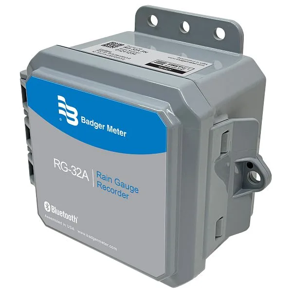 Badger Meter RG-32A: registrador de datos pluviómetro para monitoreo remoto en campo